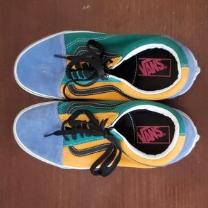 Vans Mens Mix & Match Old Skool Sneaker Cadmium Yellow/Tidepool